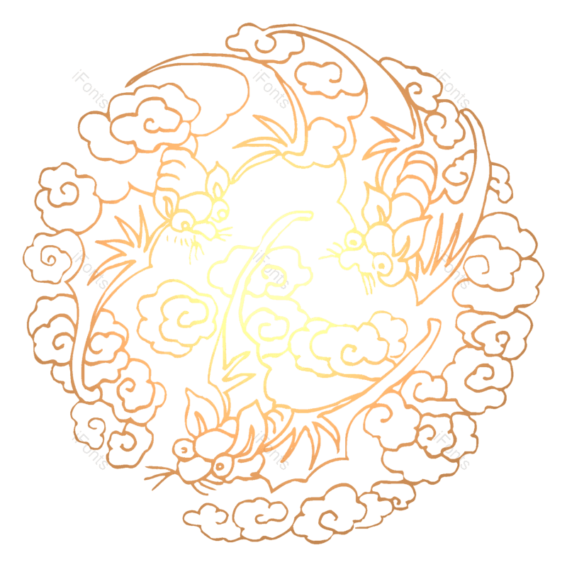 祥云图片,装饰图案元素,传统PNG,金色图案免抠素材